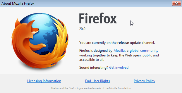 Firefox 20 Version