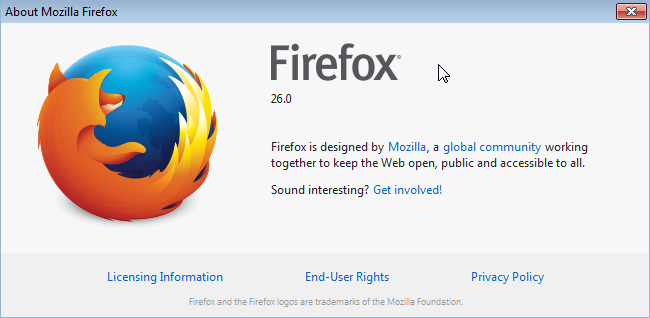 Web test in Firefox 26