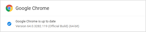 Chrome 64 Version