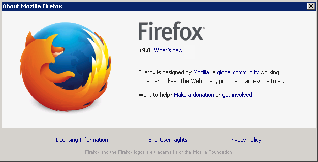 Cross-browser testing in Firefox 49