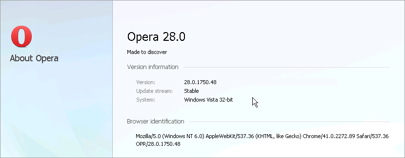 Cross-browser testing in Opera 28